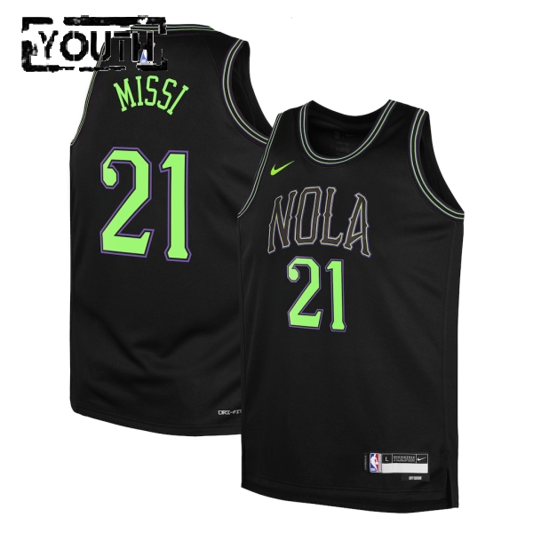 New Orleans Pelicans Trikot Yves Missi Nike 2025-26 City Edition Schwarz Swingman - Kinder New Orleans Pelicans Trikot Yves Missi Nike 2025-26 City Edition Schwarz Swingman - Kinder